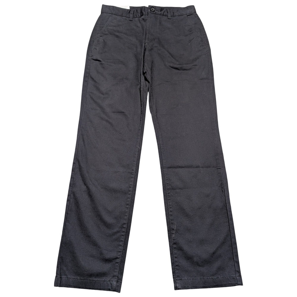 HM Mens Skinny Fit Chino Trousers Black Cotton Blend Pants 29x28 NEW‎